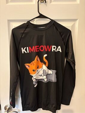 XMartial Black Cat Graphic Long Sleeve Rash Guard